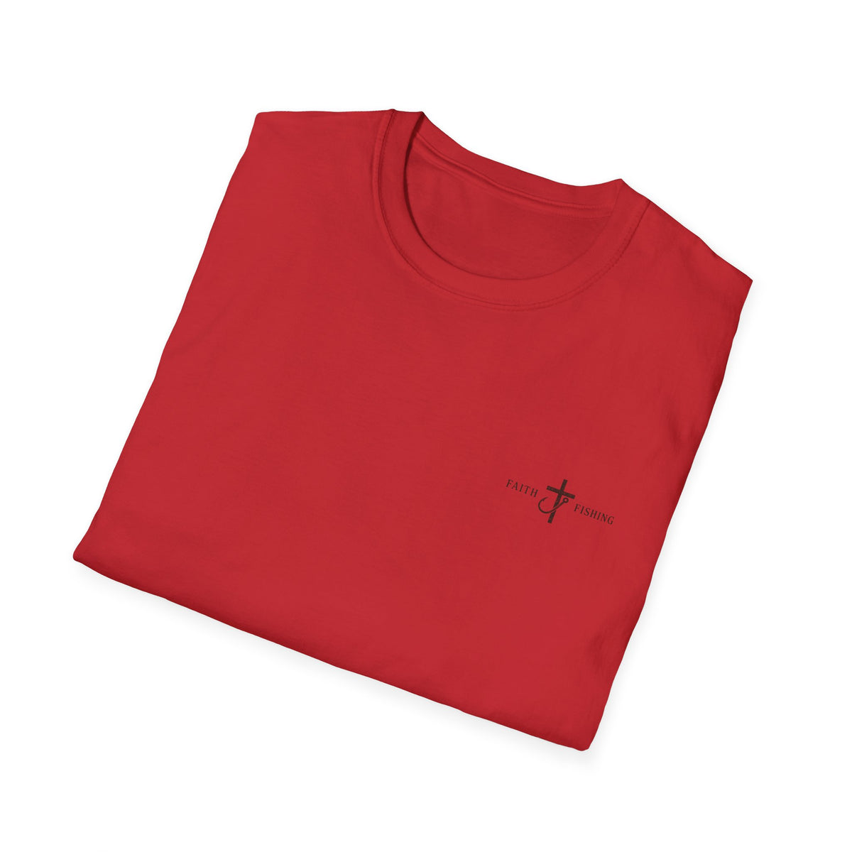 Grace on Water Minimalist T-Shirt — Faith Fishing Chest Graphic