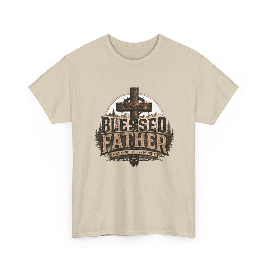 Blessed Father T-Shirt — Rustic Christian Dad Tee (Father's Day Gift)