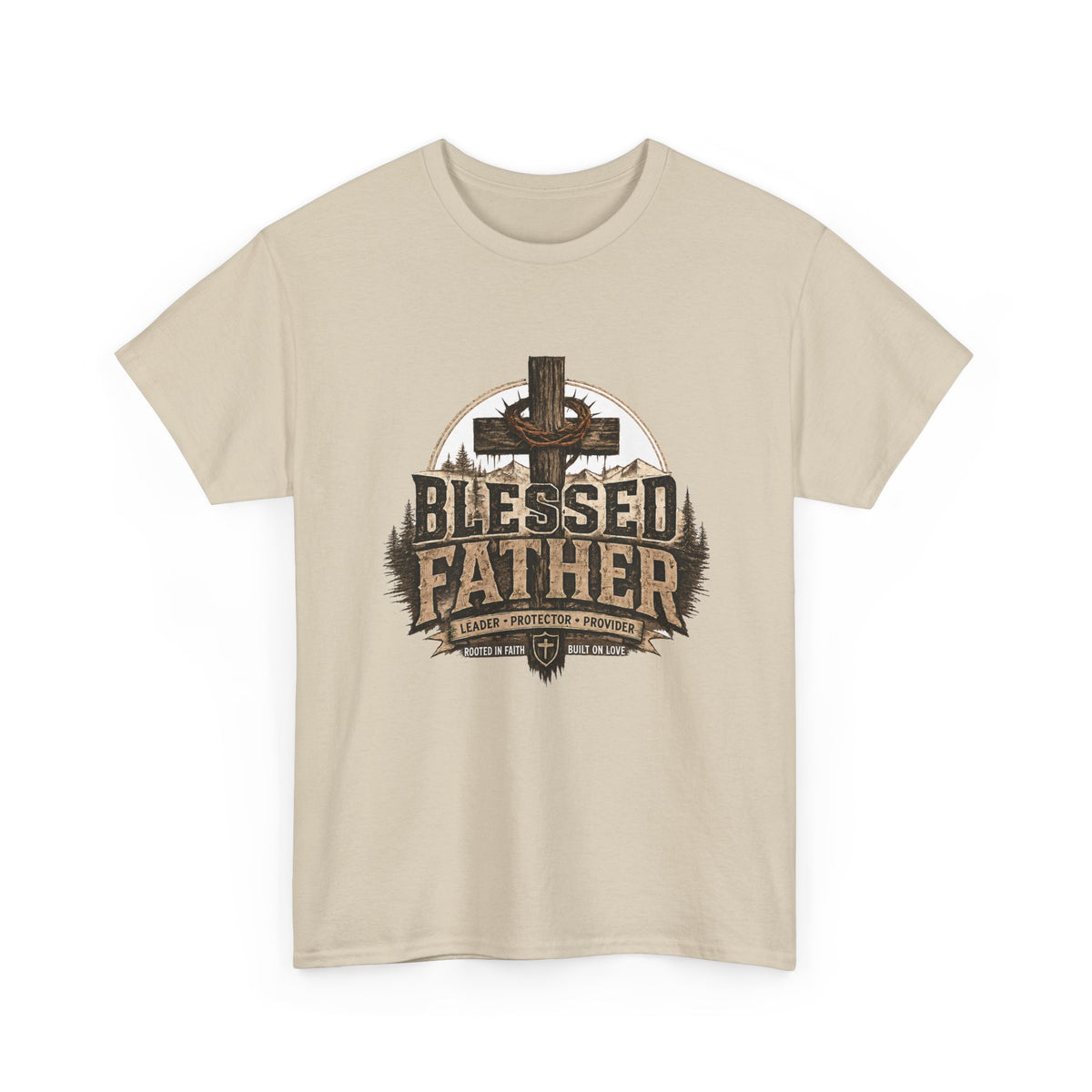 Blessed Father T-Shirt — Rustic Christian Dad Tee (Father's Day Gift)