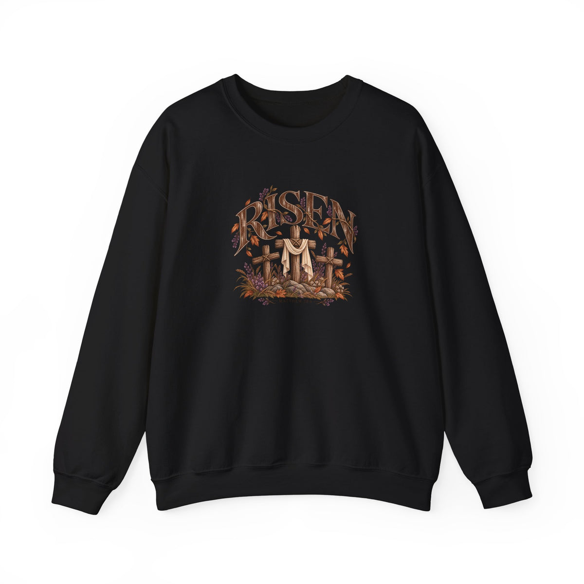 Risen Crewneck Sweatshirt — "Risen" Christian Fall Pullover