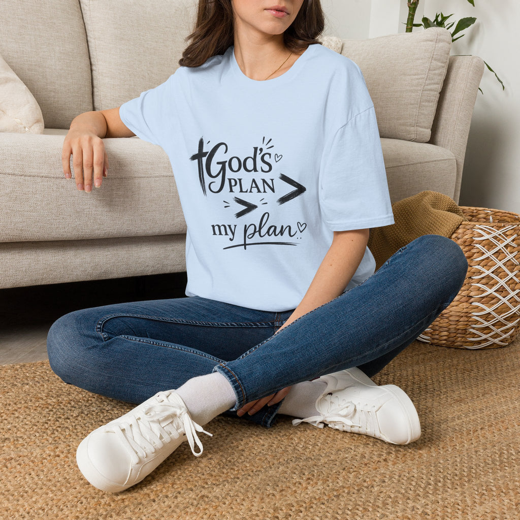 God's Plan > My Plan T-Shirt — Inspirational Christian Faith Tee