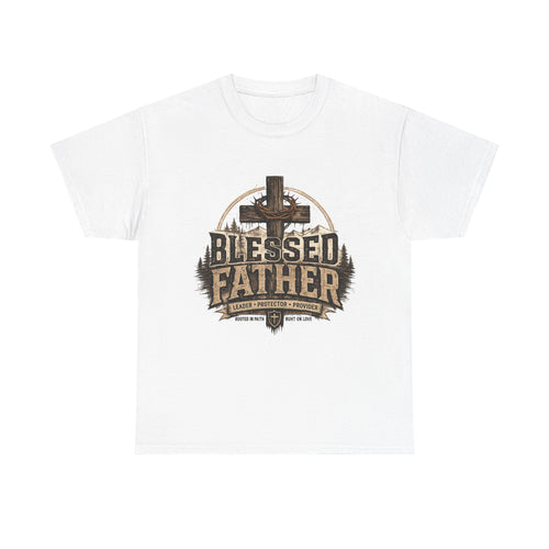 Blessed Father T-Shirt — Rustic Cross Dad Gift for Father’s Day
