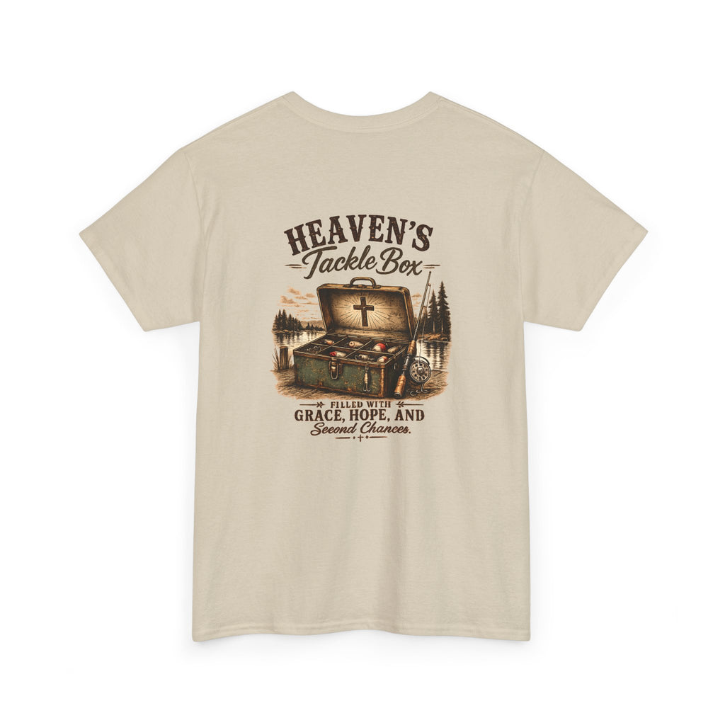 Heaven's Tackle Box T-Shirt — Grace, Hope & Faith Fishing Graphic Tee