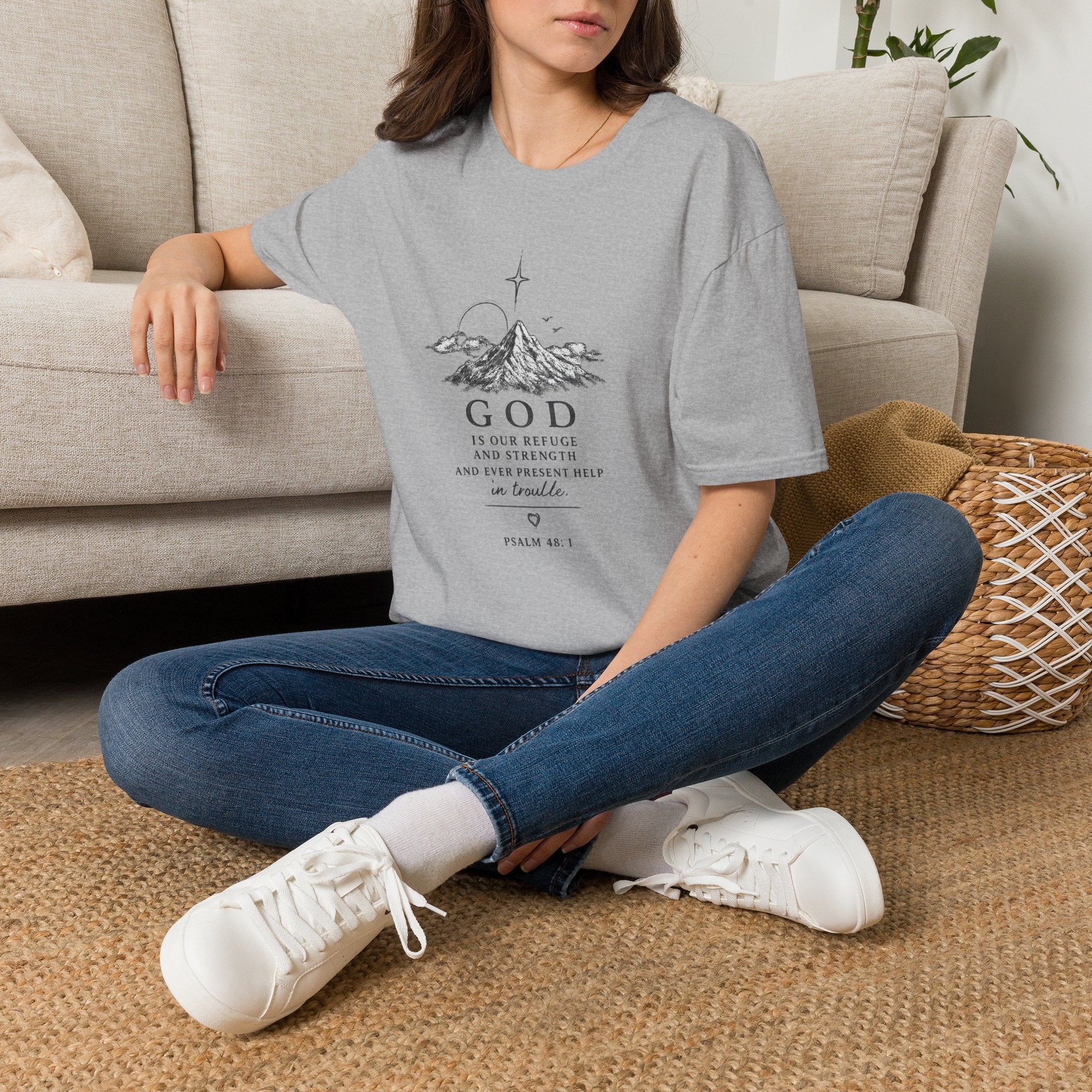 God Mountain Graphic Tee — Psalm 91 Inspirational Christian T-Shirt