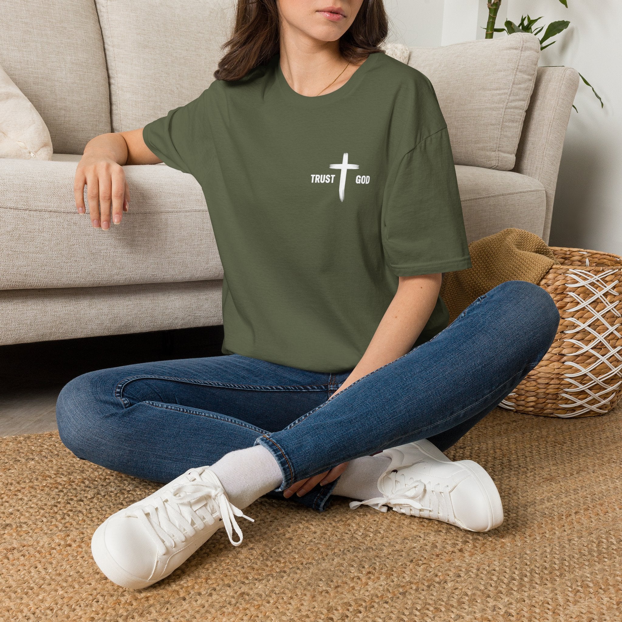 Trust God Cross T-Shirt — Christian Faith Inspirational Tee