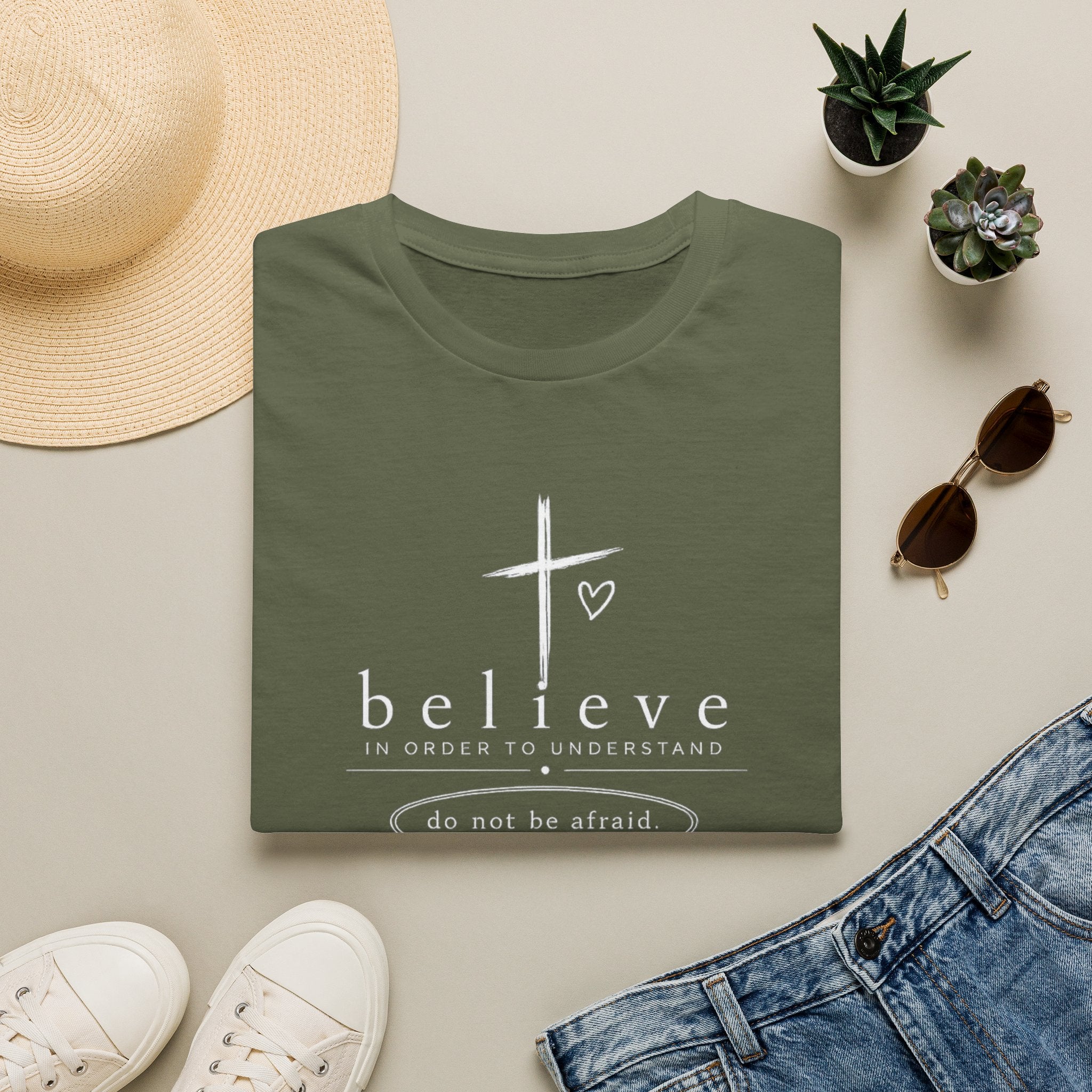 Believe Christian T‑Shirt — "Believe in Order to Understand" Inspirational Faith Tee