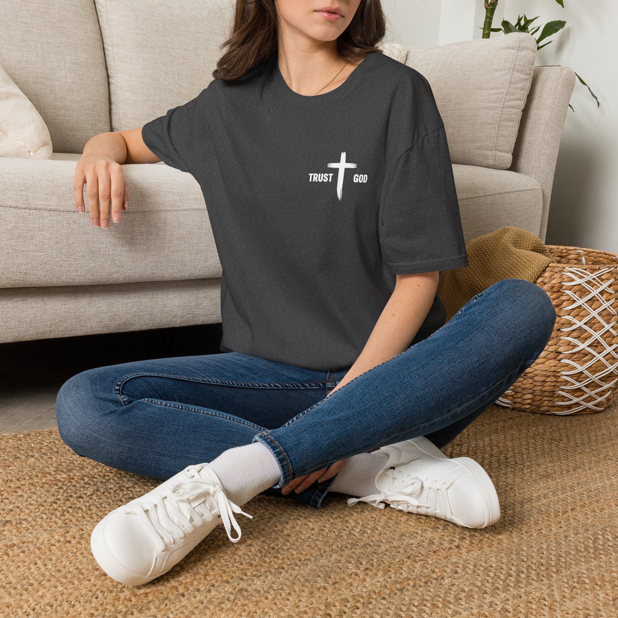 Trust God Cross T-Shirt — Christian Faith Inspirational Tee