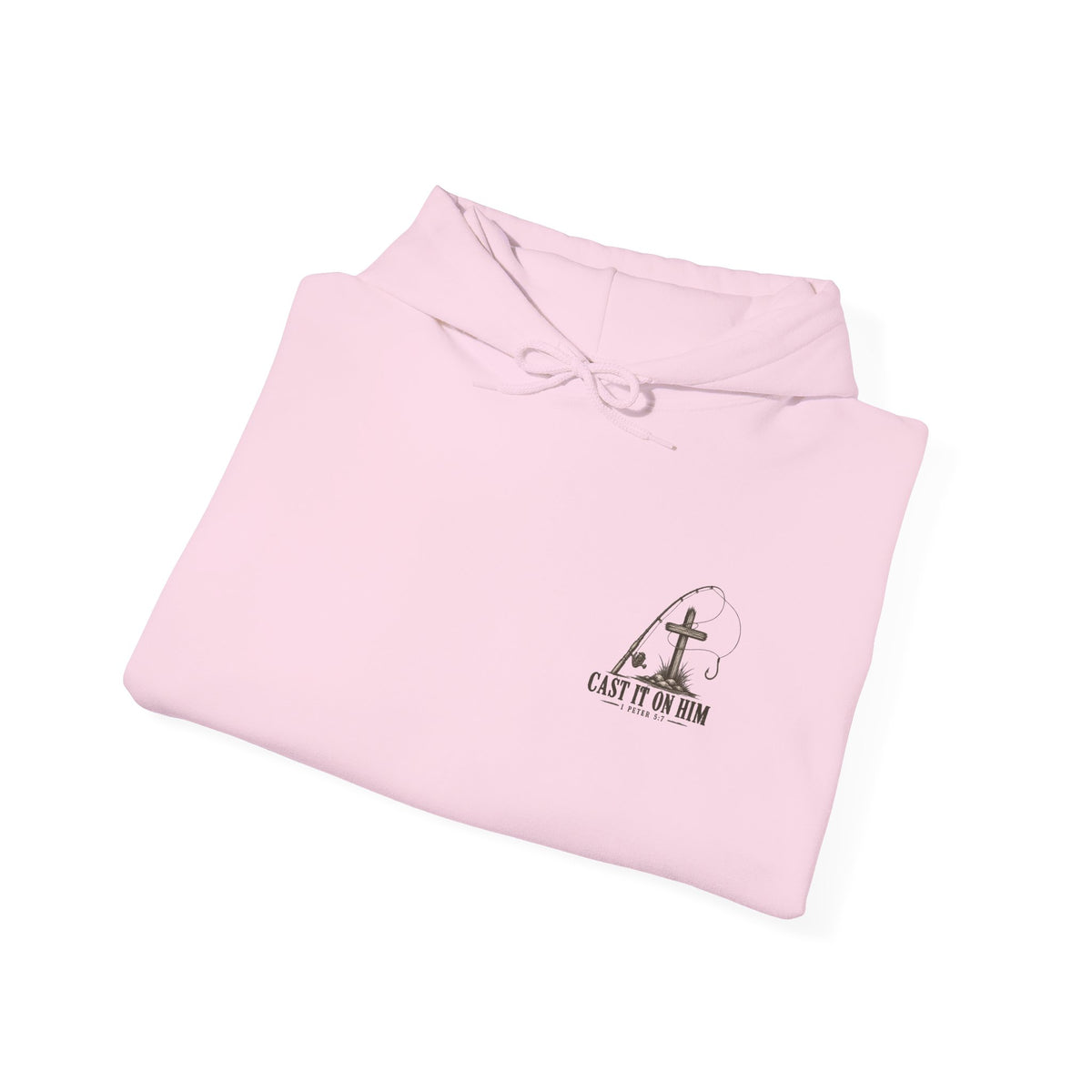 Fishing Hoodie – “Lines Cast, Burdens Passed” Outdoor Angler Pullover