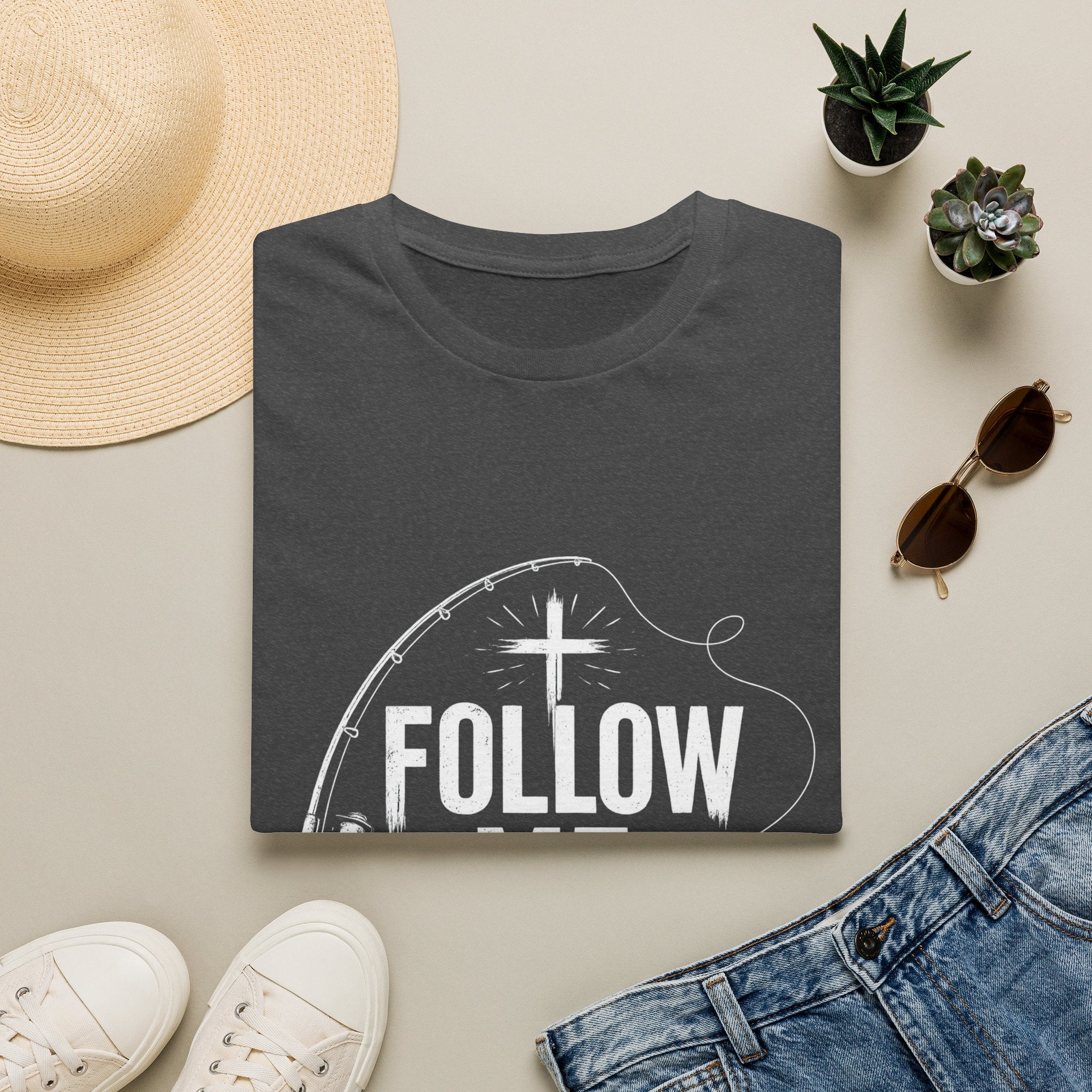 Follow Me Christian T-Shirt — Faith Cross Graphic Tee