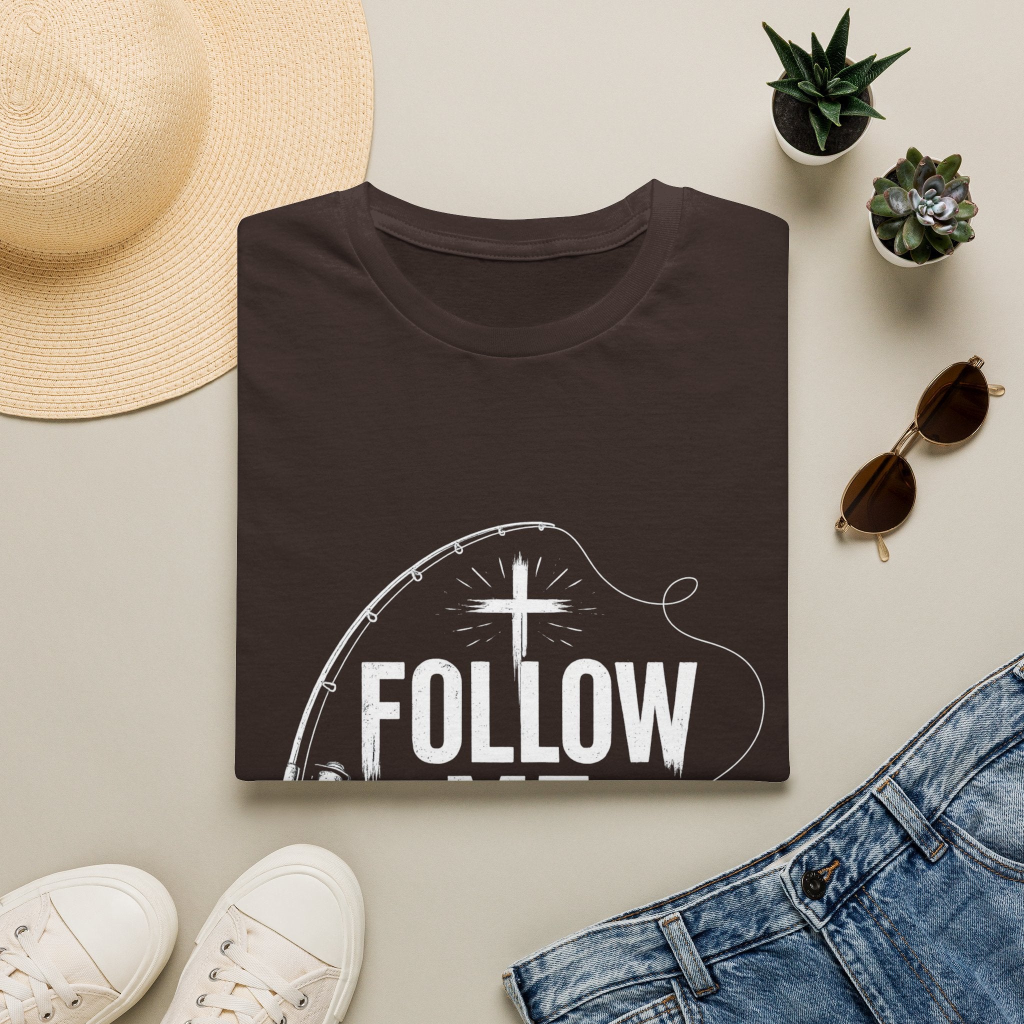 Follow Me Christian T-Shirt — Faith Cross Graphic Tee