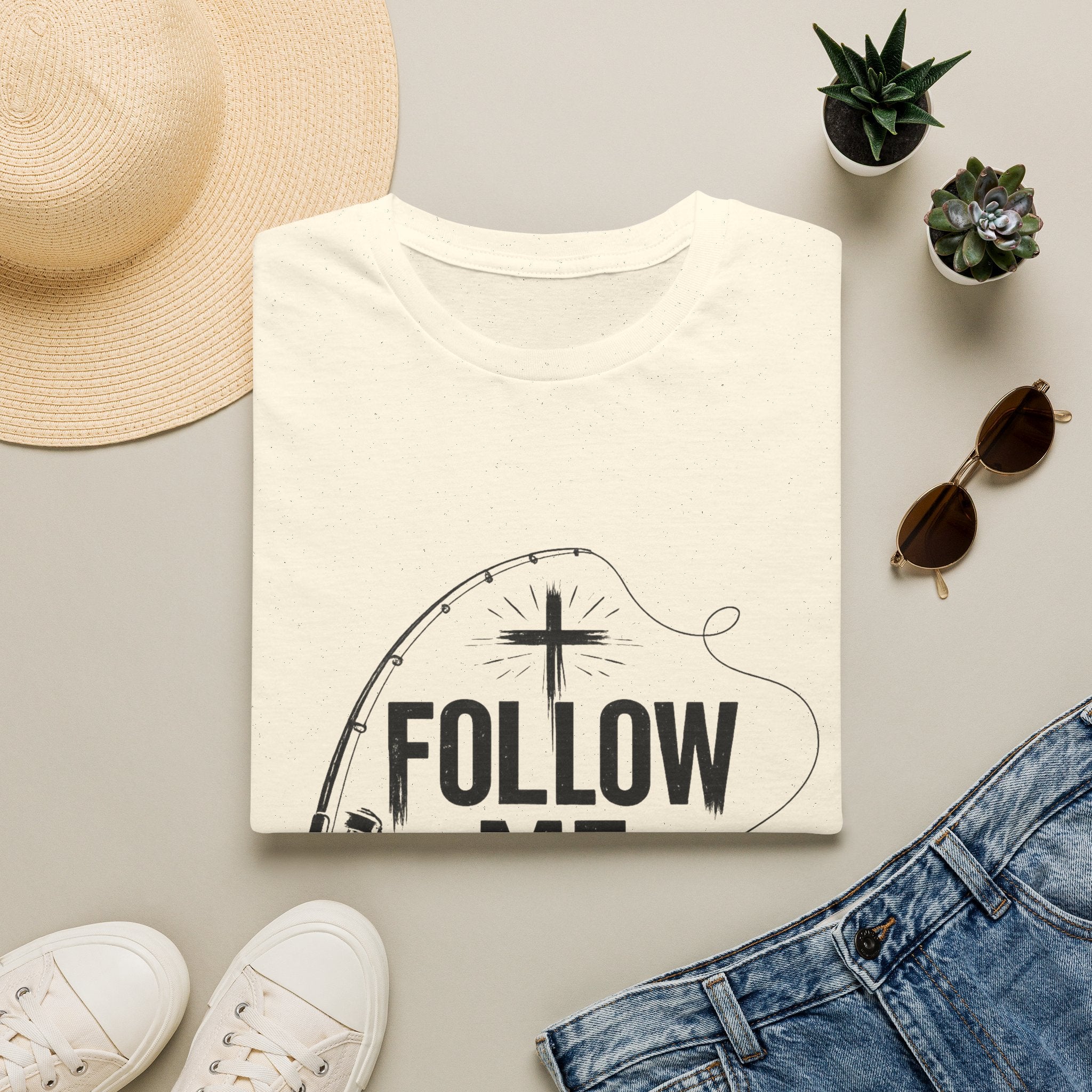 Follow Me T-Shirt — Christian Faith Cross Tee