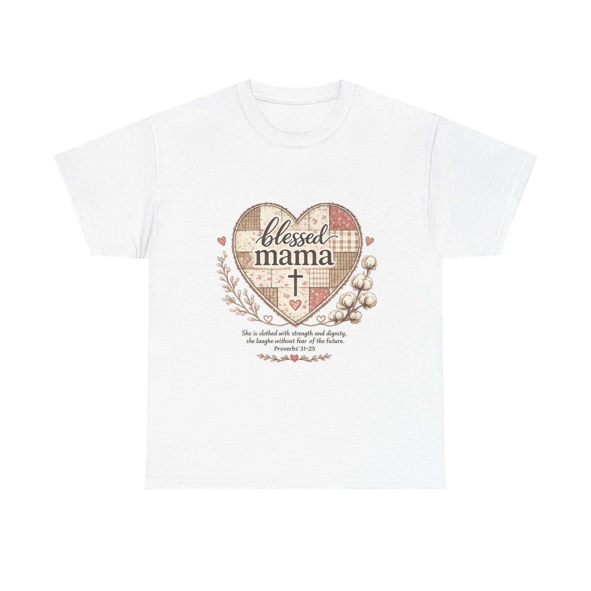 Blessed Mama Heart T-Shirt — Christian Mother’s Day Gift