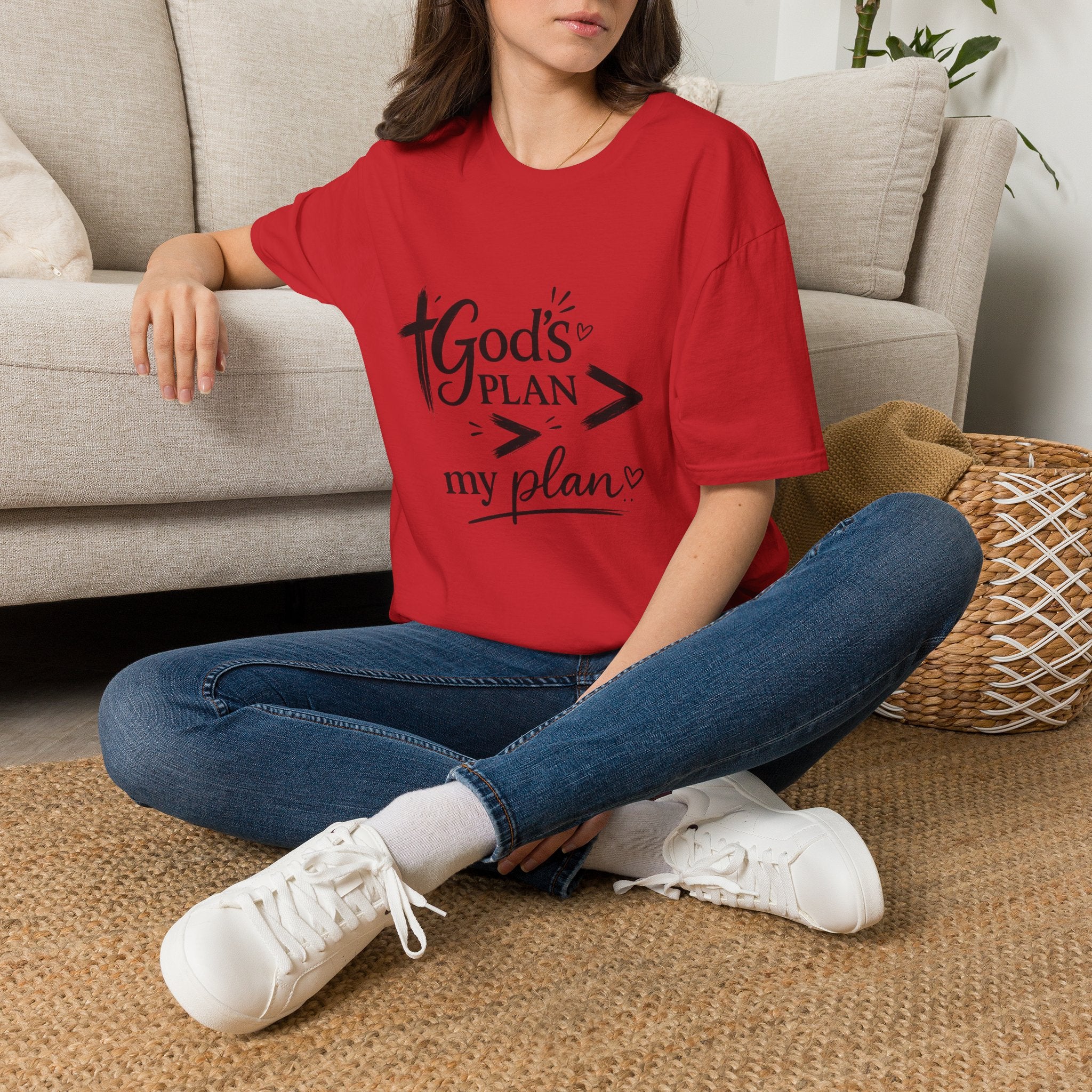 God's Plan > My Plan T-Shirt — Inspirational Christian Faith Tee
