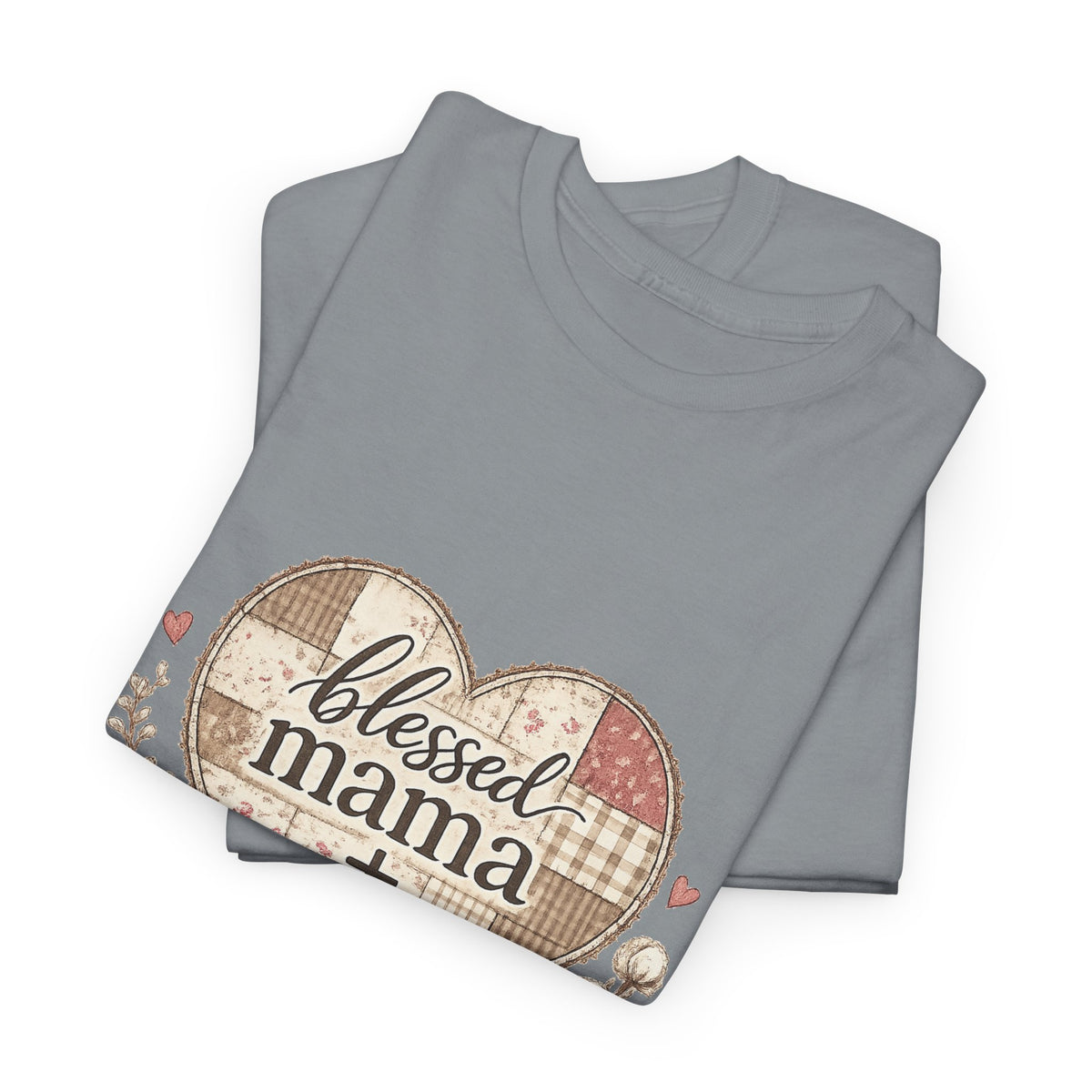 Blessed Mama Heart Tee – Christian Mother's Day Shirt