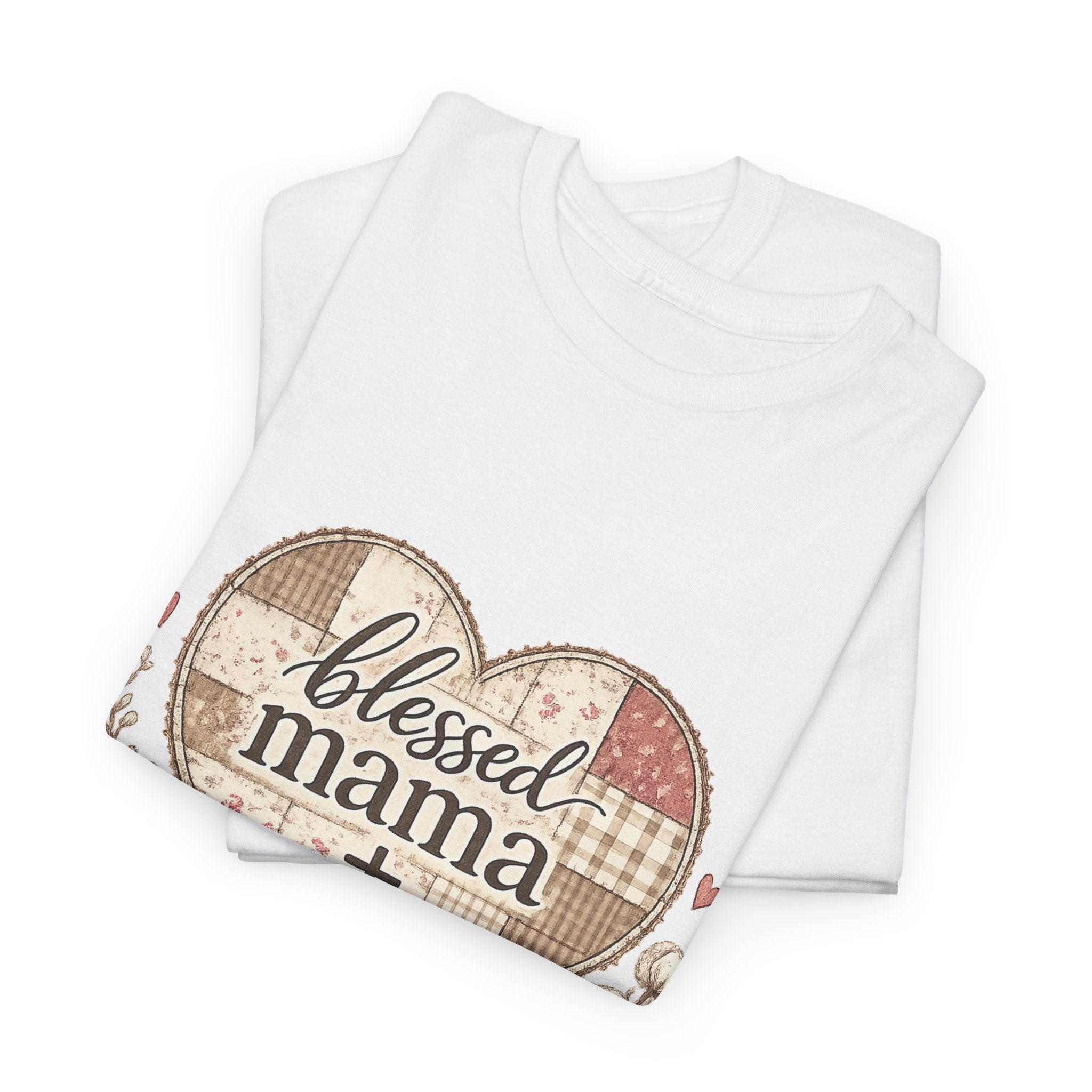 Blessed Mama Heart T-Shirt — Christian Mother’s Day Gift