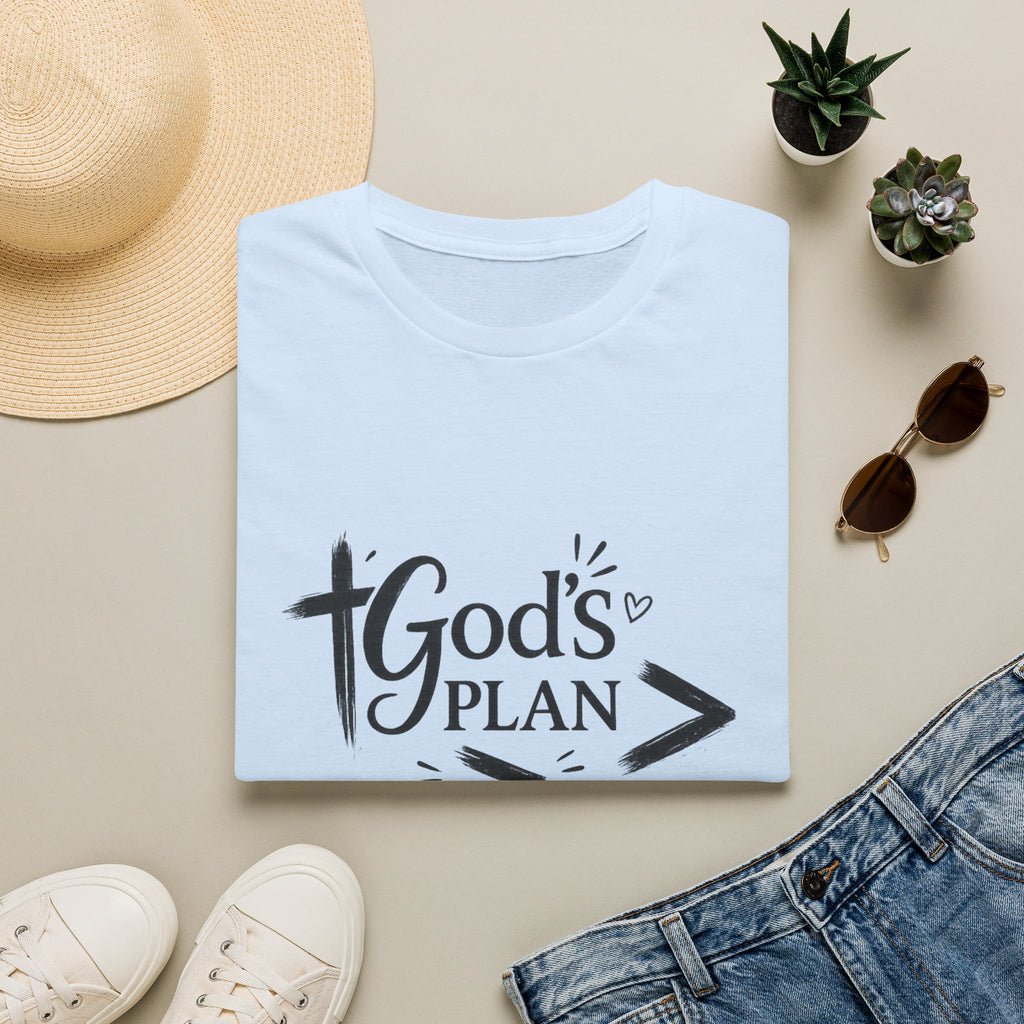 God's Plan > My Plan T-Shirt — Inspirational Christian Faith Tee
