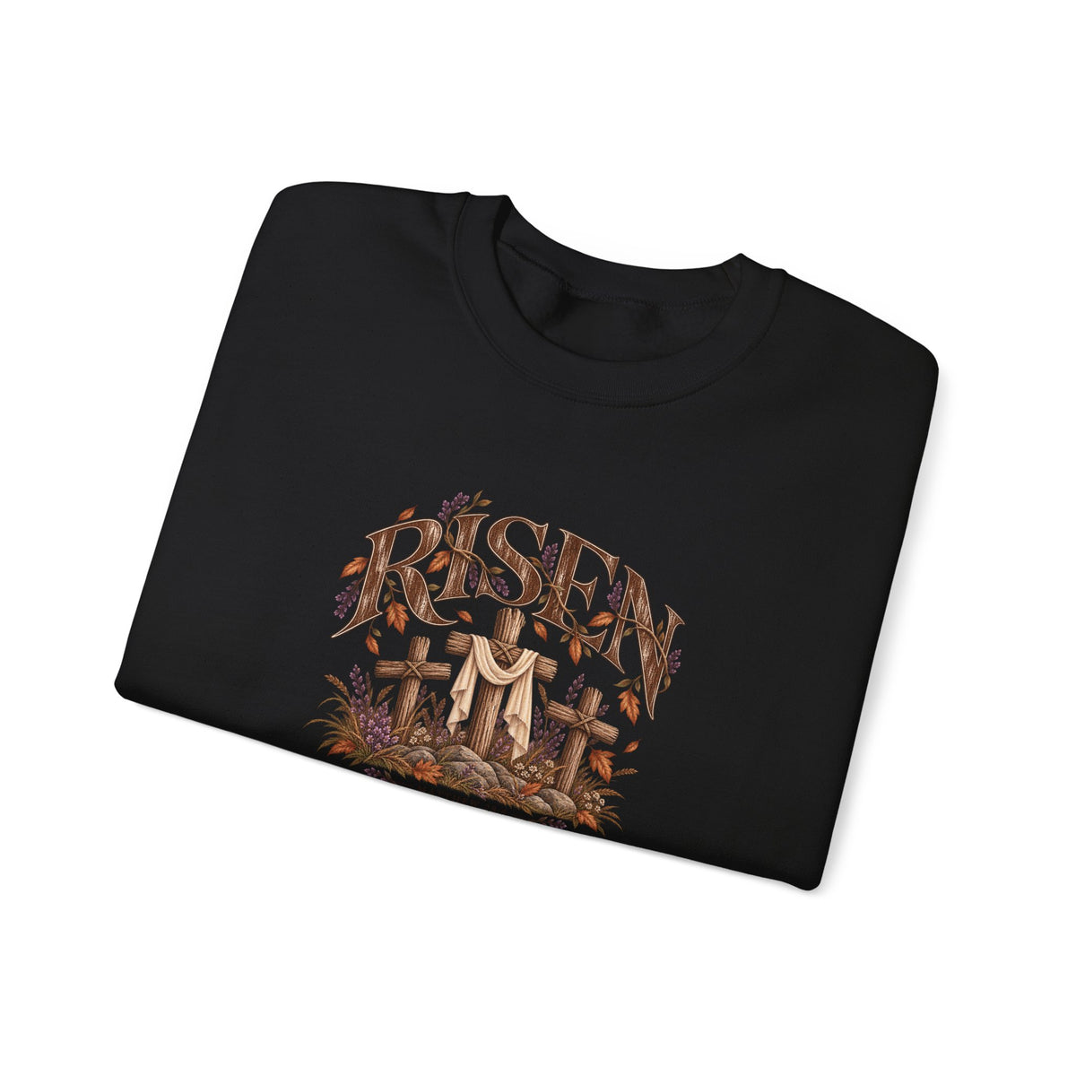 Risen Crewneck Sweatshirt — "Risen" Christian Fall Pullover