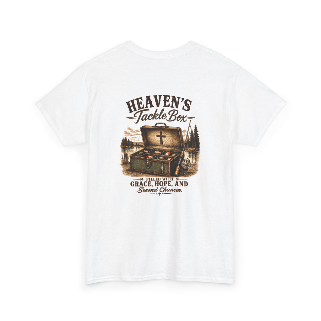 Heaven's Tackle Box T-Shirt — Grace, Hope & Faith Fishing Graphic Tee