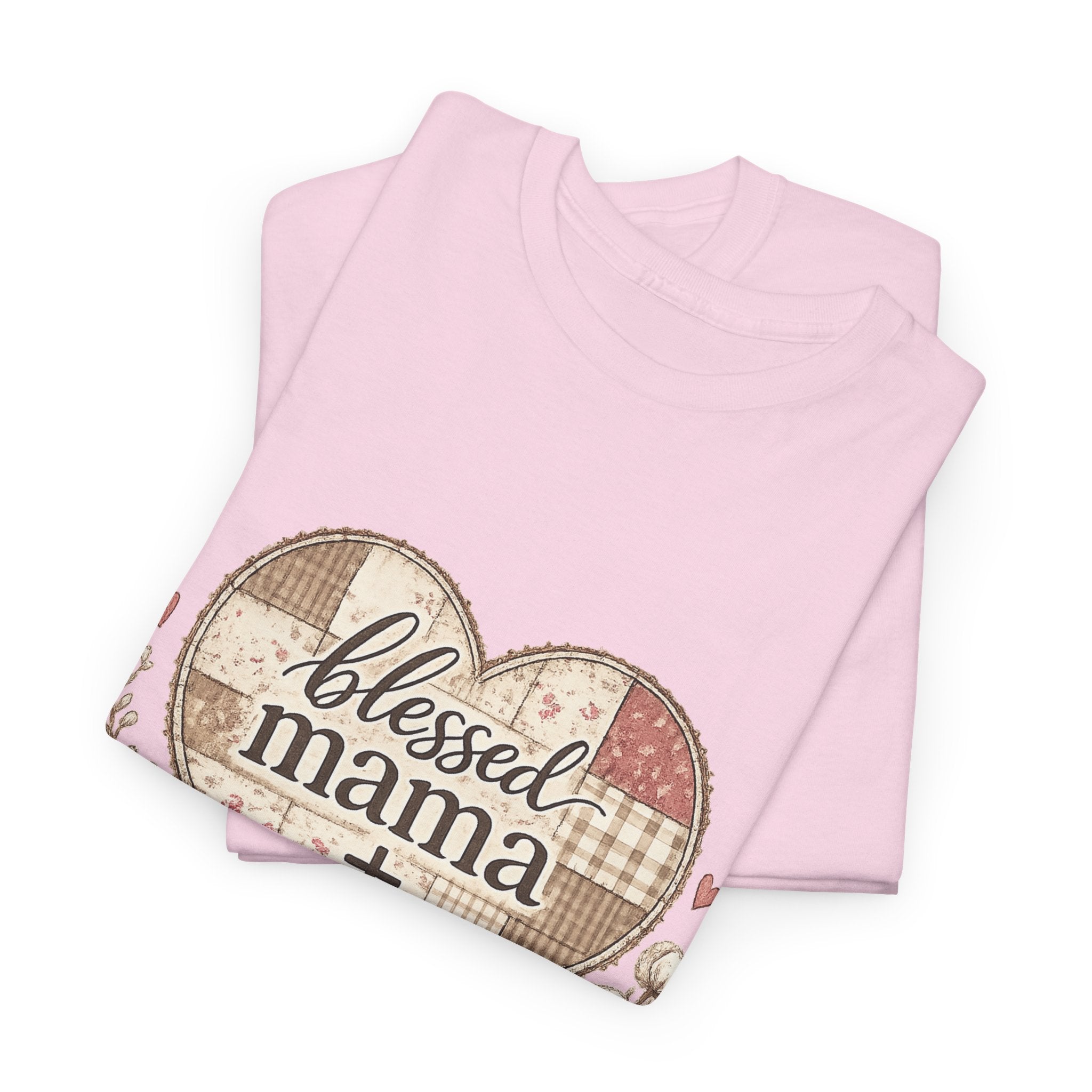 Blessed Mama Heart T-Shirt — Christian Mother’s Day Gift