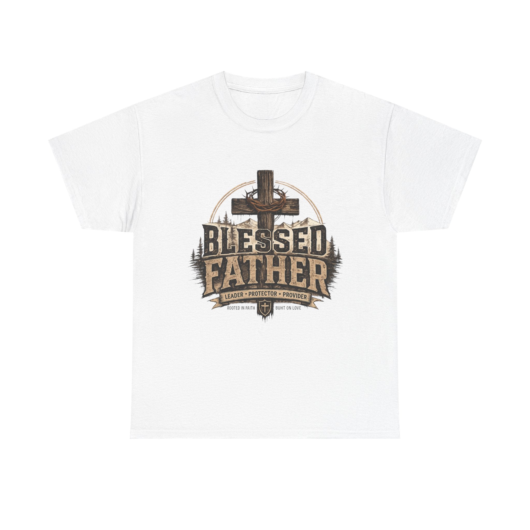 Blessed Father Tee — Christian Cross Dad T-Shirt (Father's Day Gift)