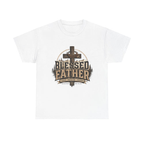 Blessed Father Tee — Christian Cross Dad T-Shirt (Father's Day Gift)