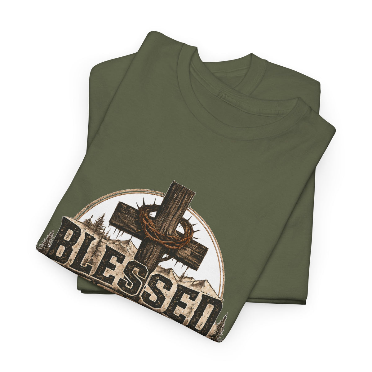 Blessed Father T-Shirt — Rustic Christian Dad Tee (Father's Day Gift)