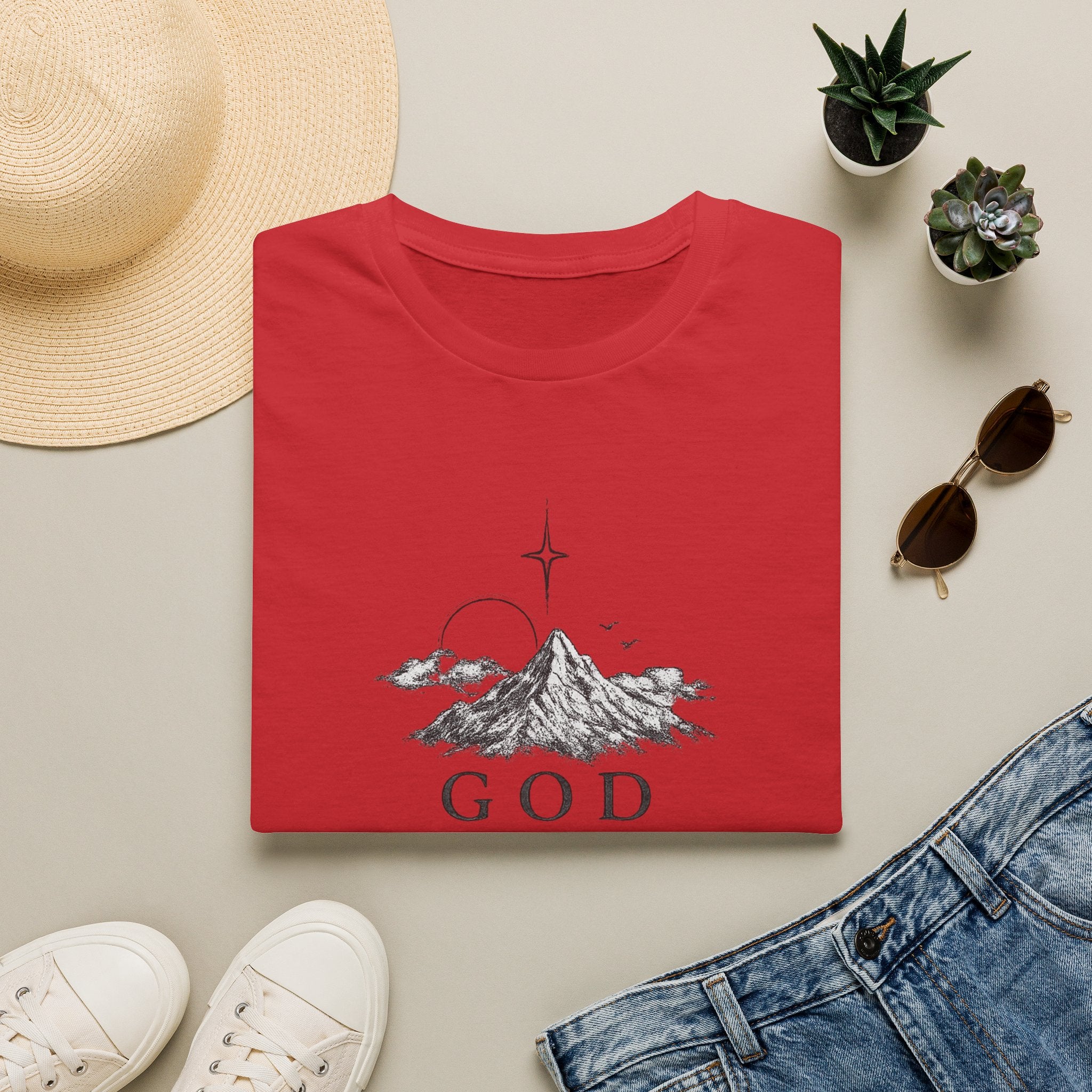 God Mountain Graphic Tee — Psalm 91 Inspirational Christian T-Shirt