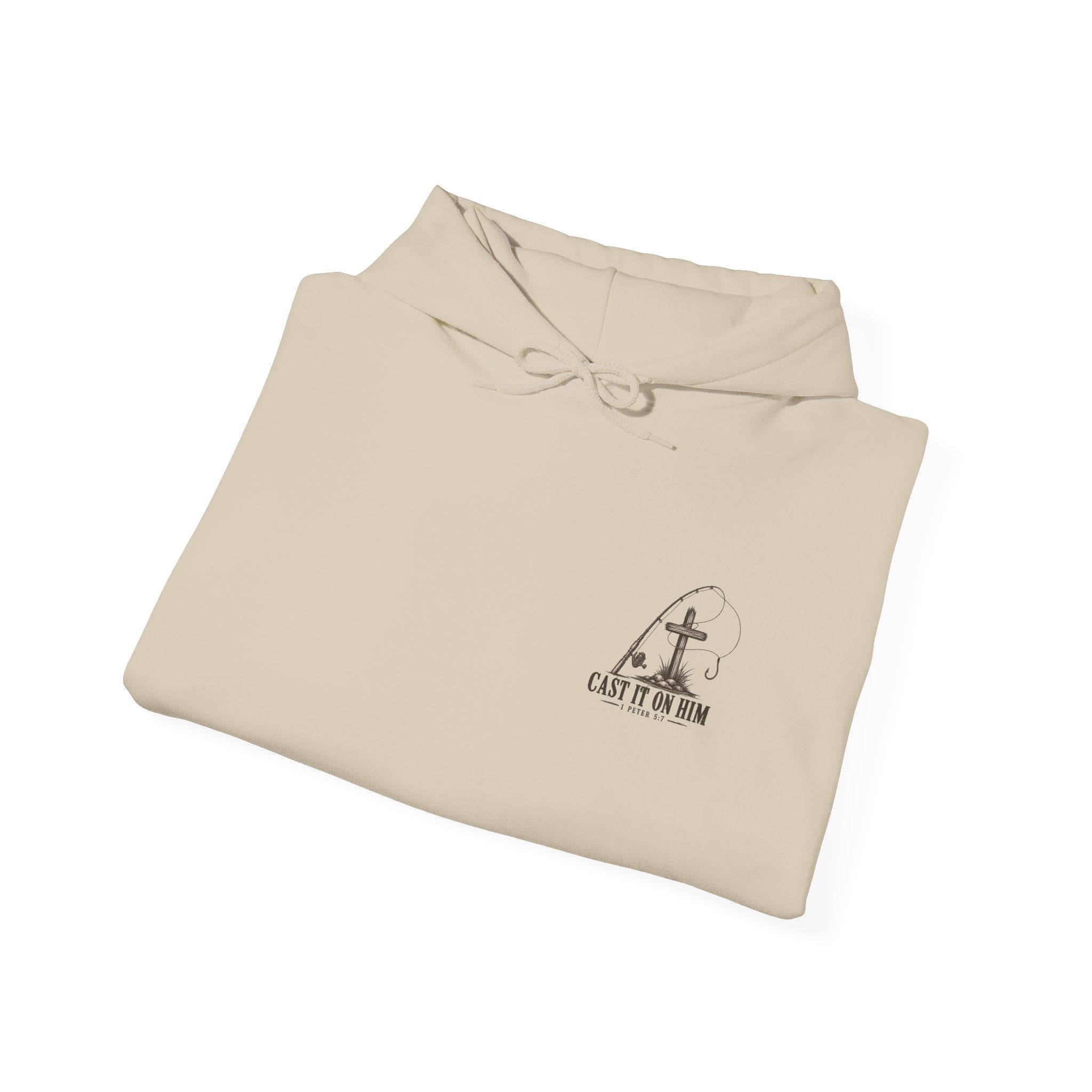 Fishing Hoodie – “Lines Cast, Burdens Passed” Outdoor Angler Pullover