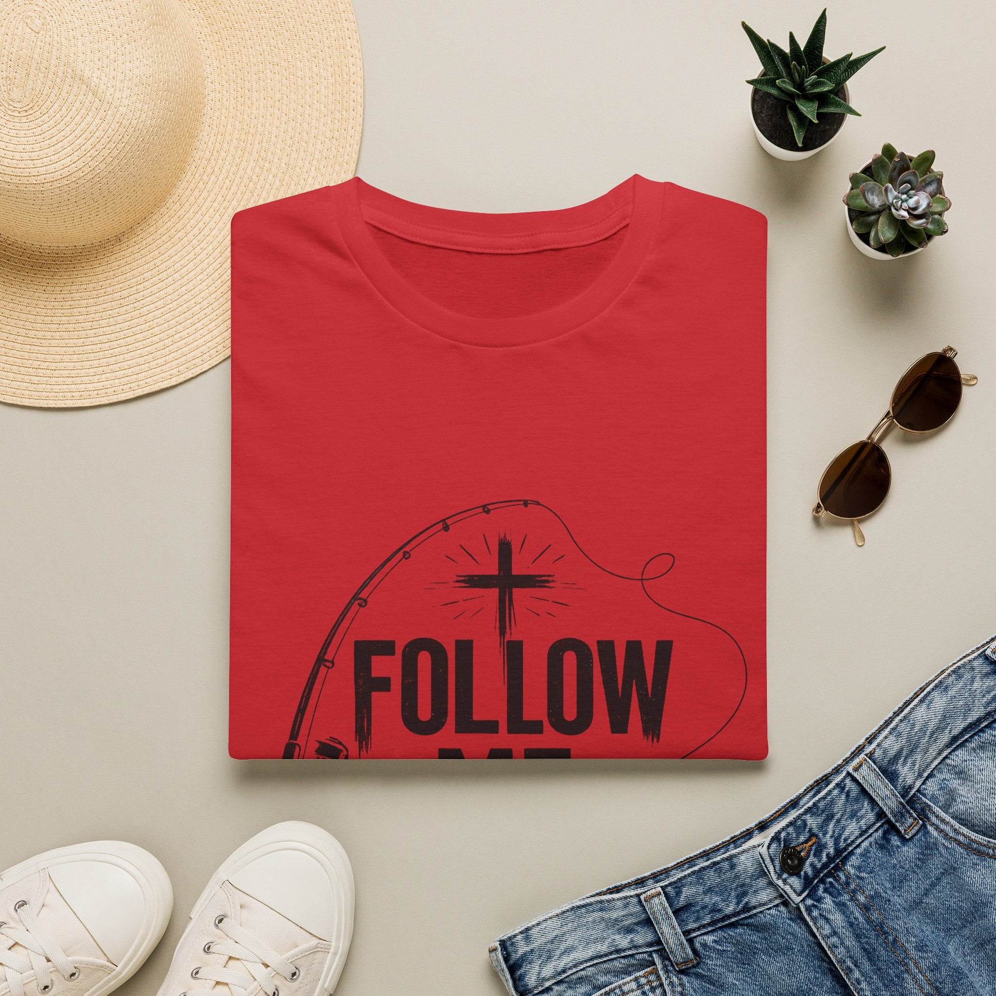 Follow Me T-Shirt — Christian Faith Cross Tee