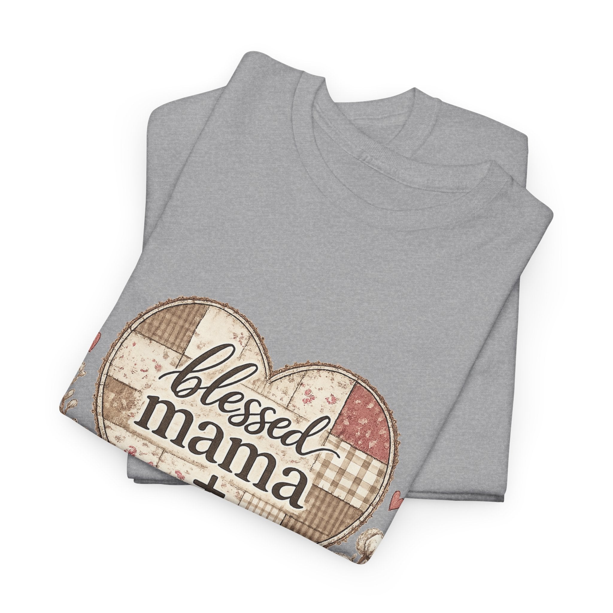 Blessed Mama Heart T-Shirt — Christian Mother’s Day Gift