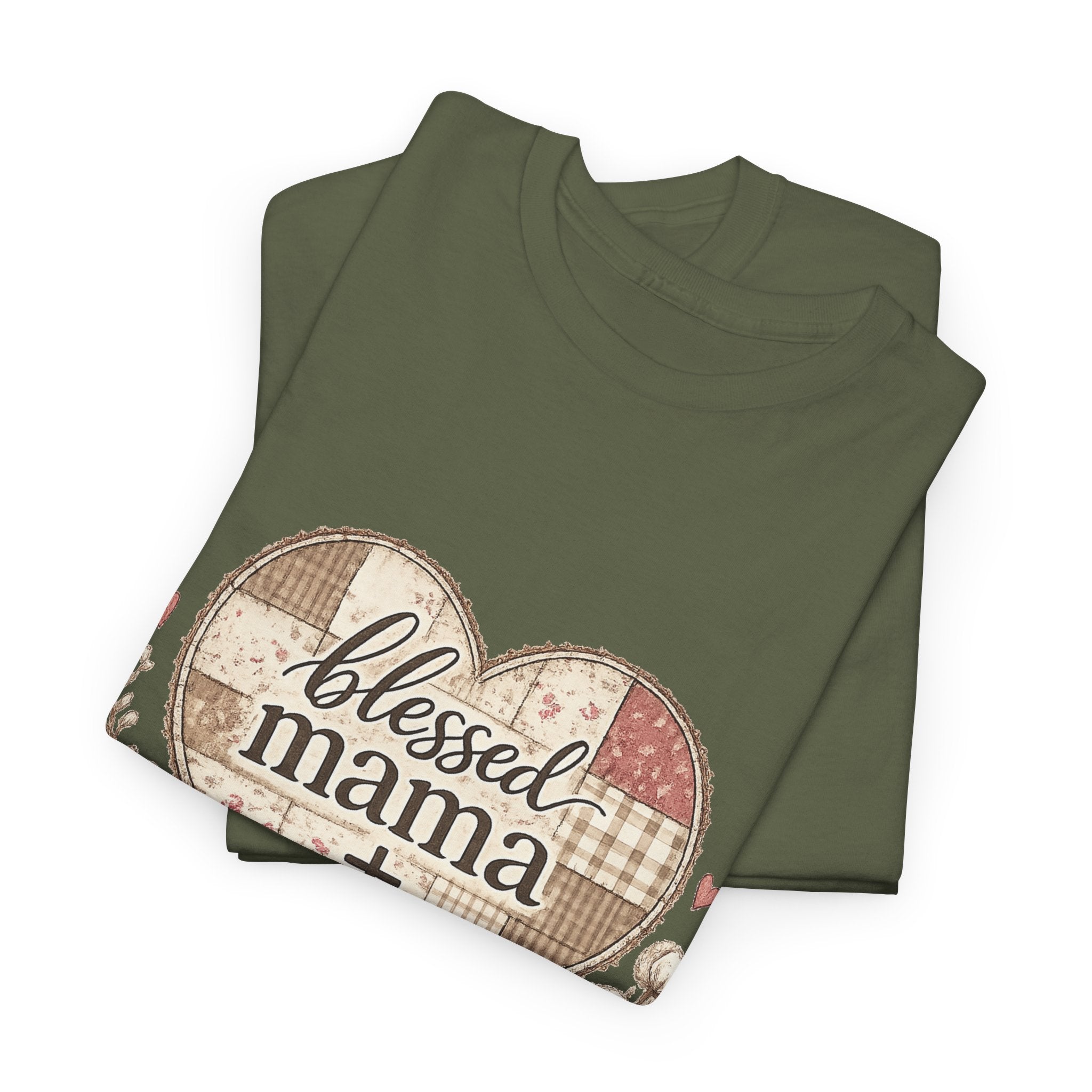 Blessed Mama Heart T-Shirt — Christian Mother’s Day Gift