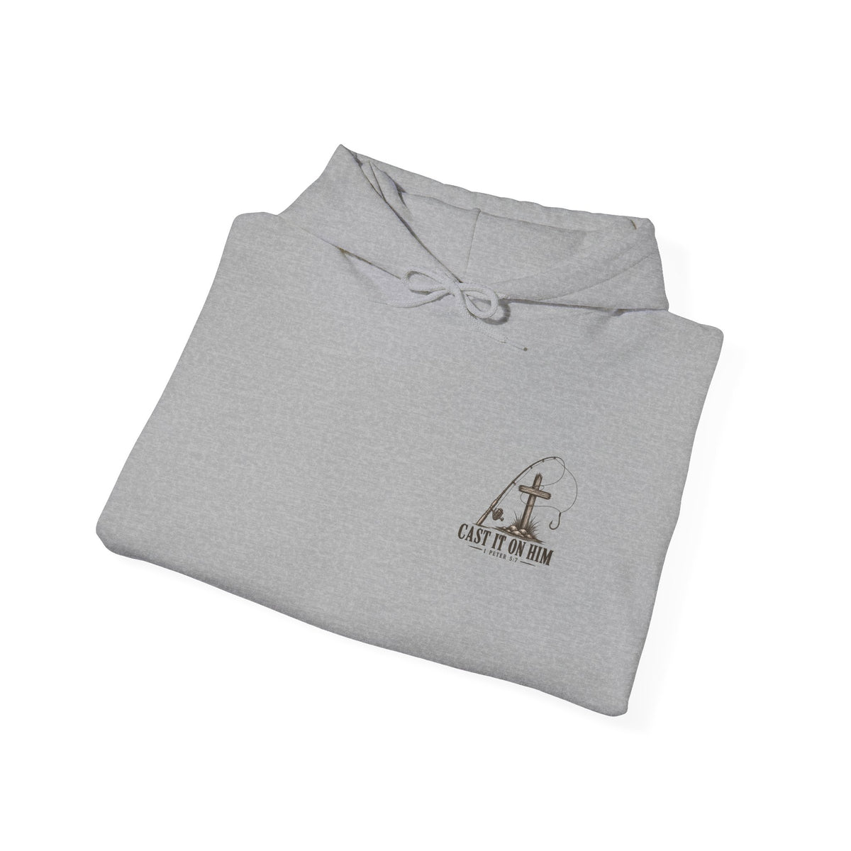 Fishing Hoodie – “Lines Cast, Burdens Passed” Outdoor Angler Pullover