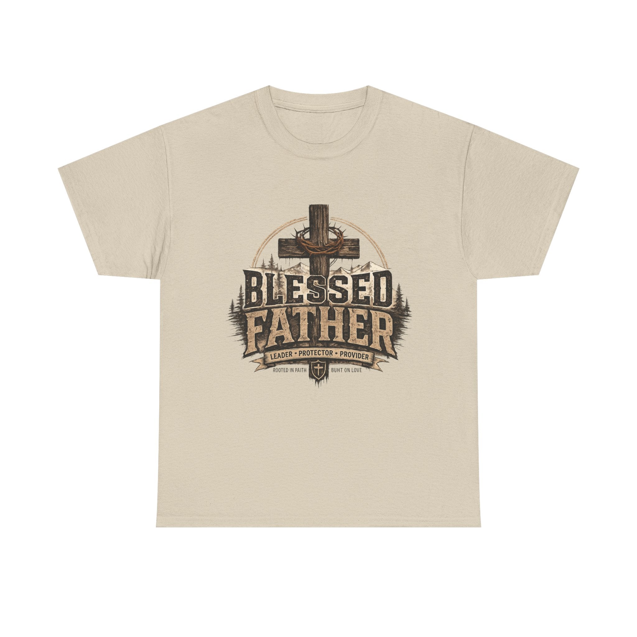 Blessed Father Tee — Christian Cross Dad T-Shirt (Father's Day Gift)