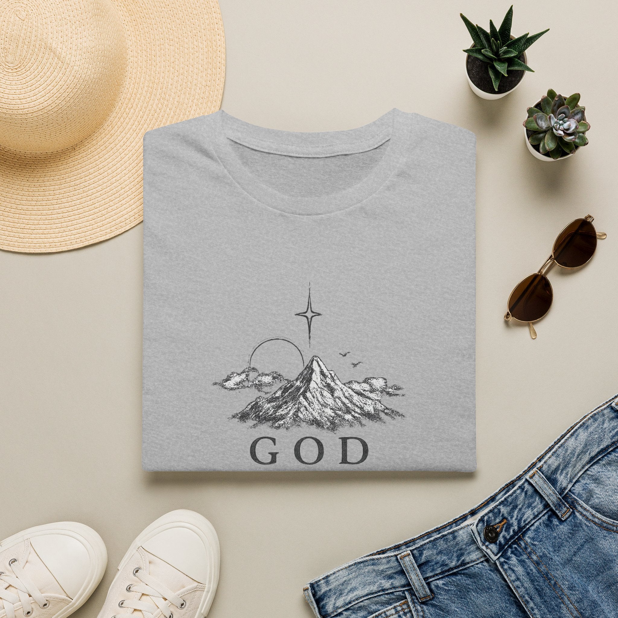 God Mountain Graphic Tee — Psalm 91 Inspirational Christian T-Shirt