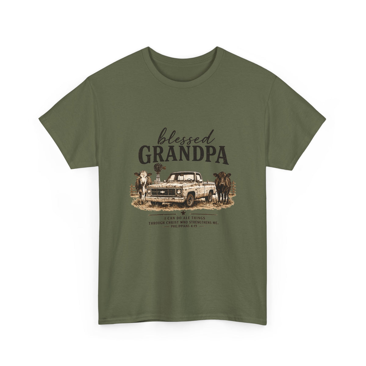 Blessed Grandpa T-Shirt – Vintage Truck Family Tee for Grandfathers