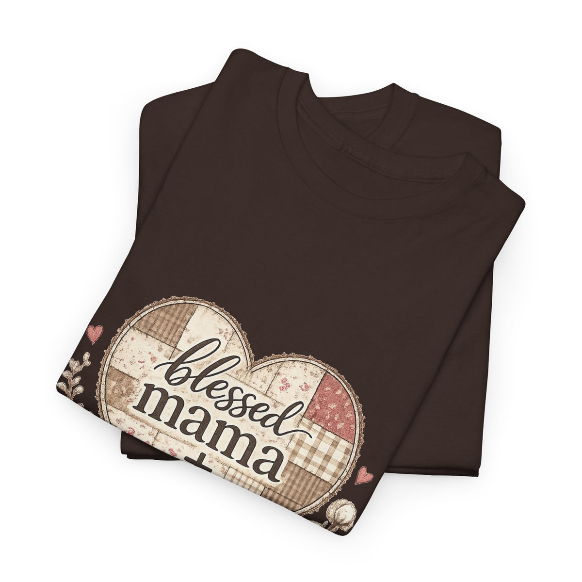 Blessed Mama Heart Tee – Christian Mother's Day Shirt