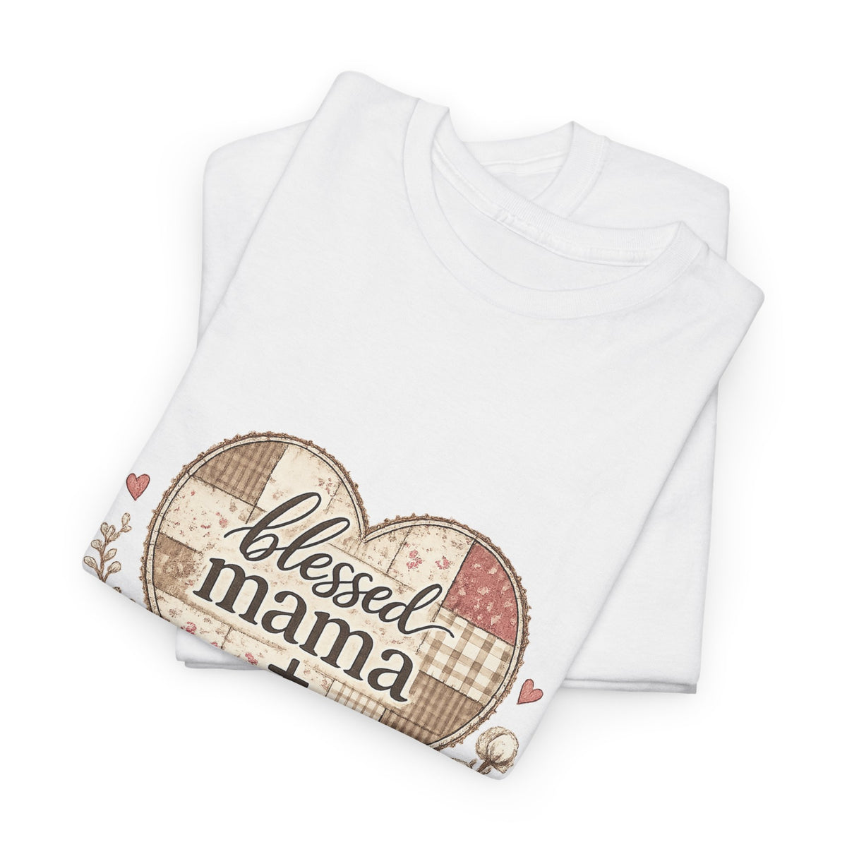 Blessed Mama Heart Tee – Christian Mother's Day Shirt
