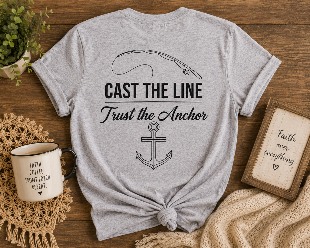 Faith & Fishing T-Shirt — Christian Fishing Graphic Tee