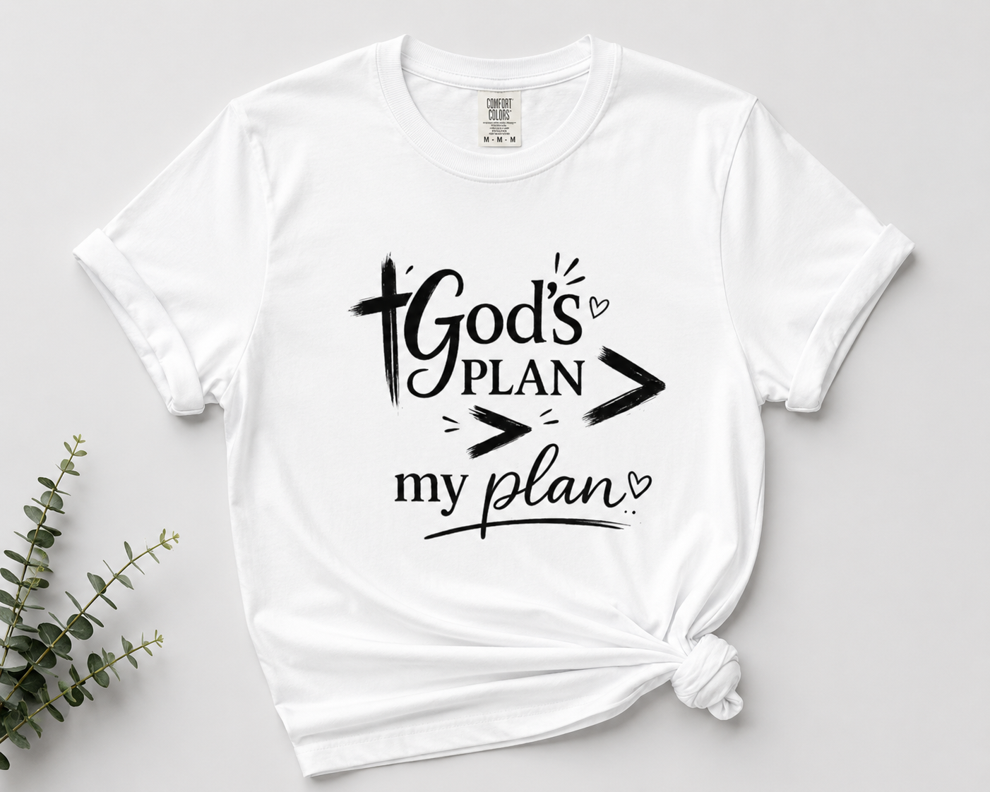 God's Plan > My Plan T-Shirt — Inspirational Christian Faith Tee