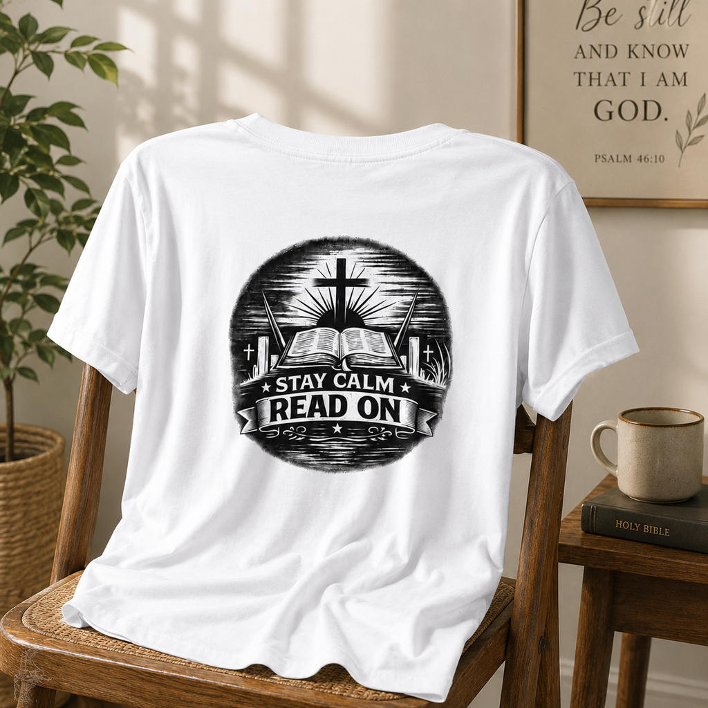 Trust God Cross T-Shirt — Minimal Christian Faith Tee