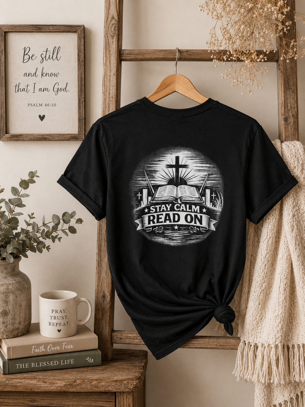 Trust God Cross T-Shirt — Christian Faith Inspirational Tee