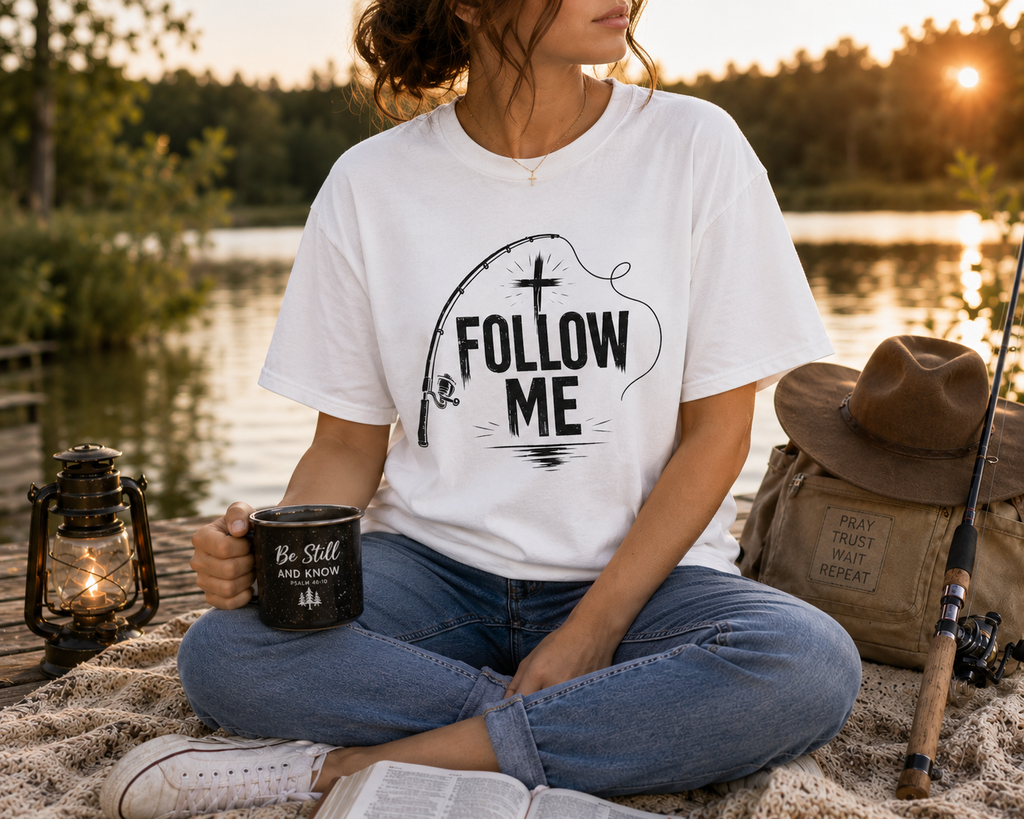 Follow Me T-Shirt — Christian Faith Cross Tee