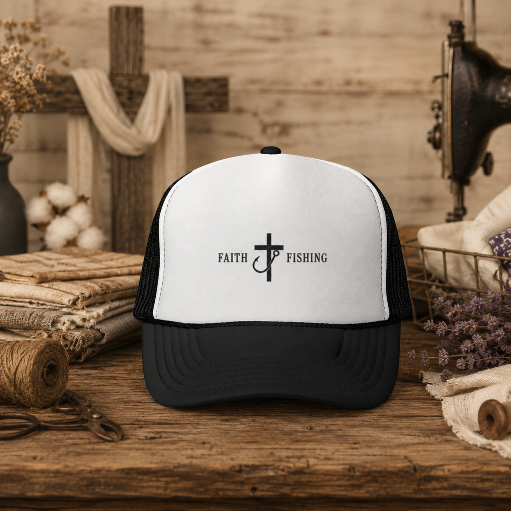 Faith & Fishing Trucker Cap — Christian Fishing Hat