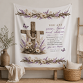 Christian Cross Wall Tapestry - "You Are Seen, Loved and Chosen" Inspirational Decor (Isaiah 43:1)