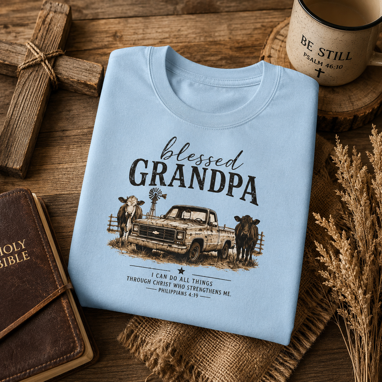 Blessed Grandpa Vintage Truck Tee