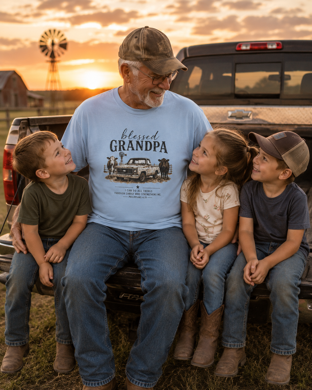 Blessed Grandpa Vintage Truck Tee