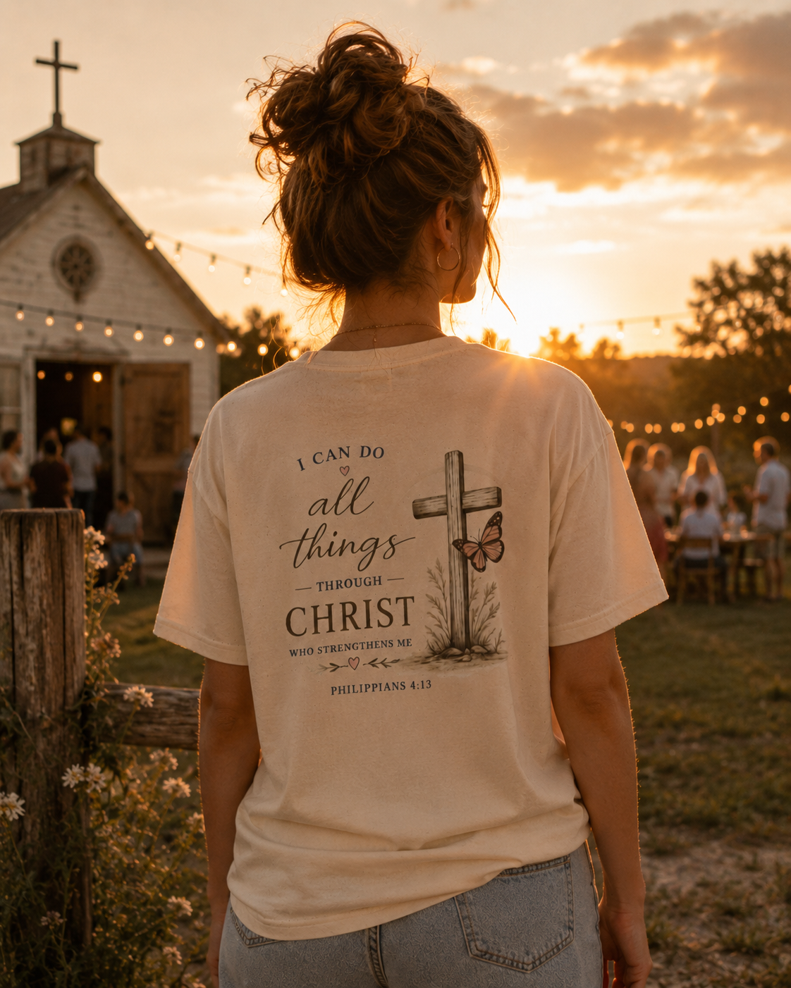 Philippians 4.13 Cross Tee — Minimal Christian Tee