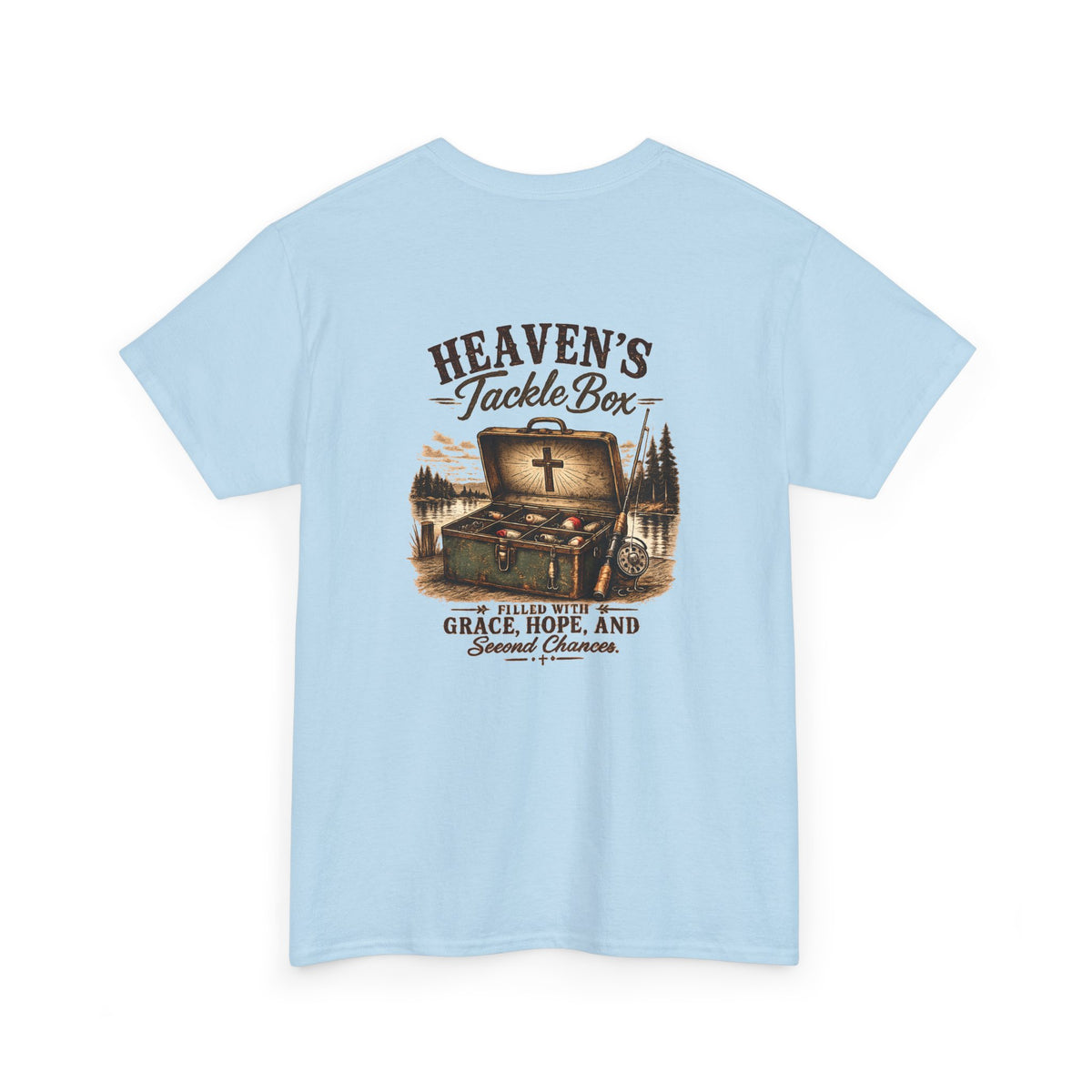Heaven's Tackle Box T-Shirt — Grace, Hope & Faith Fishing Graphic Tee
