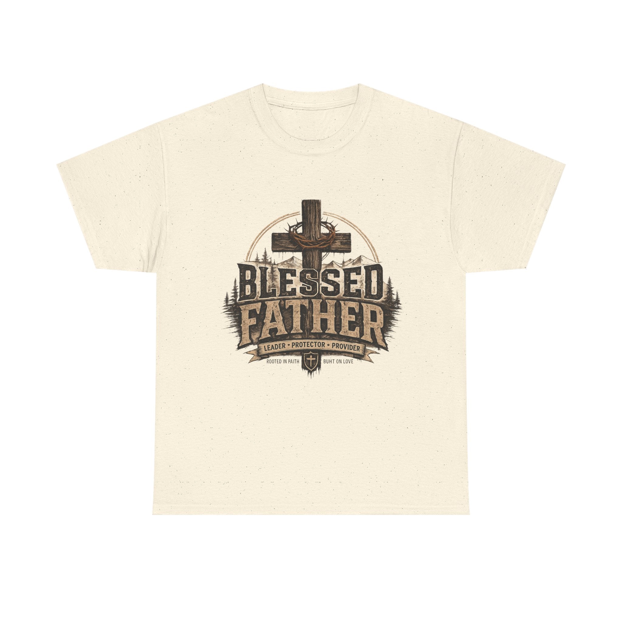 Blessed Father Tee — Christian Cross Dad T-Shirt (Father's Day Gift)