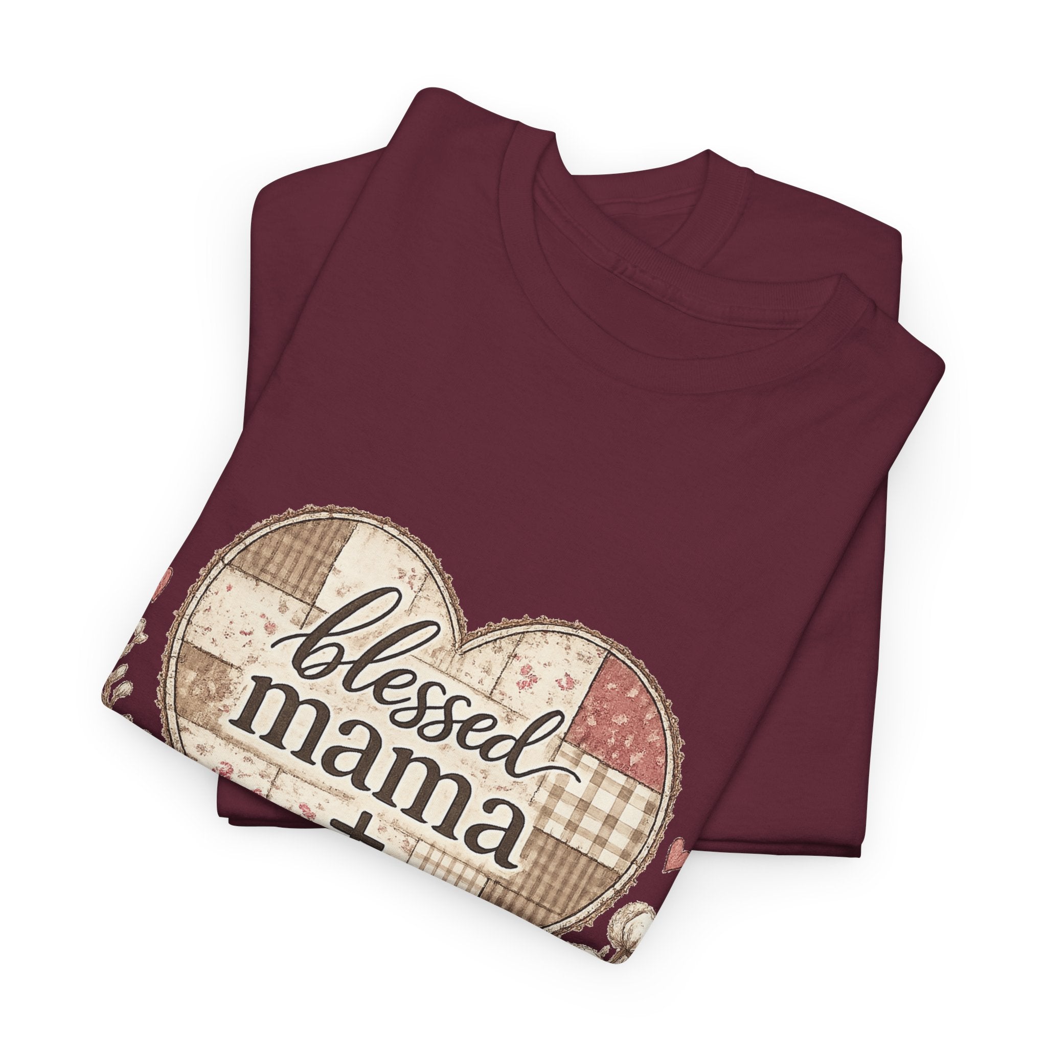 Blessed Mama Heart T-Shirt — Christian Mother’s Day Gift